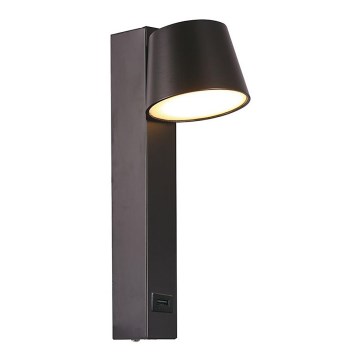 Foco LED de pared con puerto USB LED/8W/230V 3000K