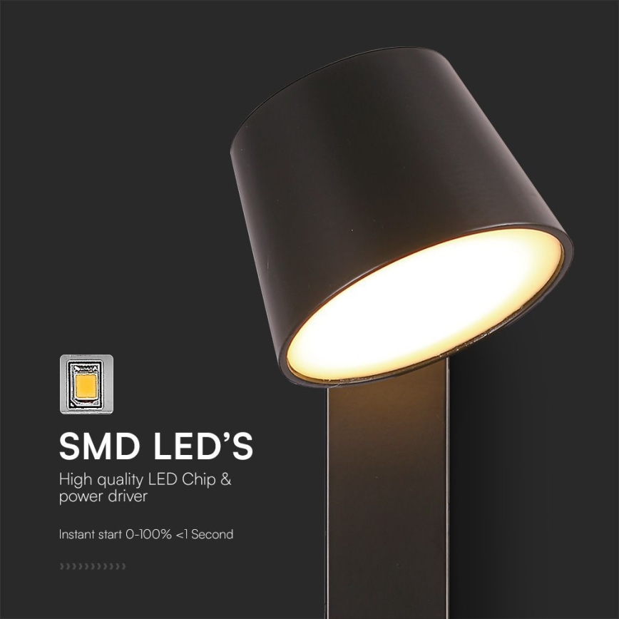 Foco LED de pared con puerto USB LED/8W/230V 3000K