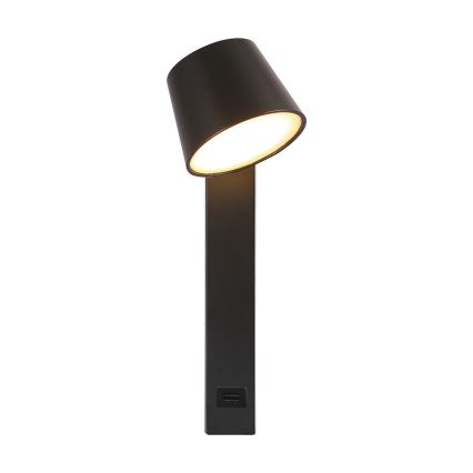 Foco LED de pared con puerto USB LED/8W/230V 3000K