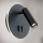 Foco LED de pared LENNY LED/6W/230V + LED/3W negro