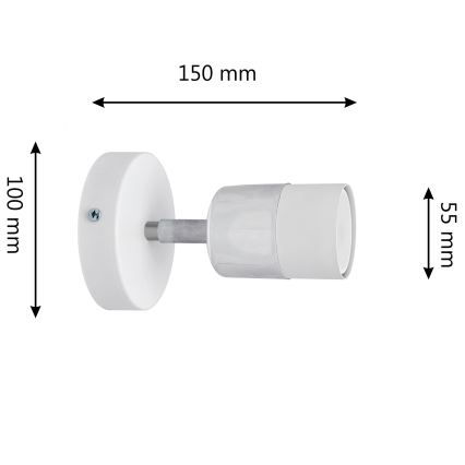 Foco LED de pared TUBSSON 1xGU10/4,8W/230V blanco/cromo brillante