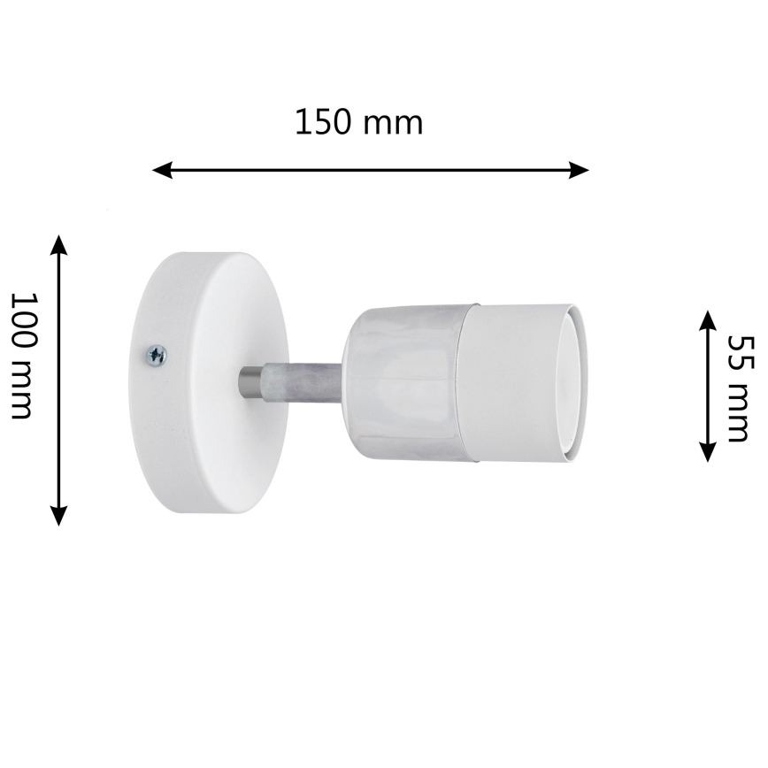 Foco LED de pared TUBSSON 1xGU10/4,8W/230V blanco/cromo brillante