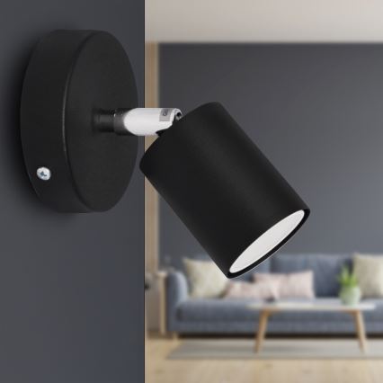 Foco LED de pared TUNE 1xGU10/4,8W/230V negro