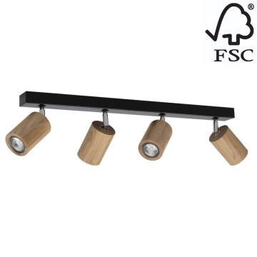 Foco LED de techo MATTI 4xGU10/5W/230V roble - certificado FSC