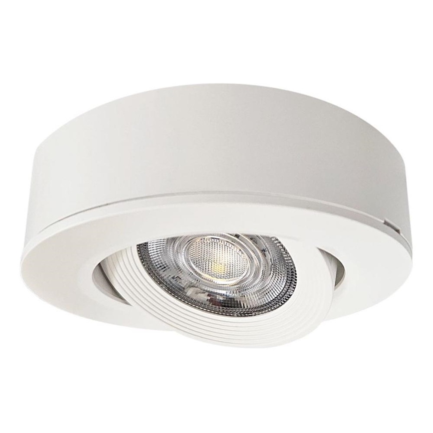 Foco LED empotrable/de superficie 2 en 1 LED/5W/230V 4200K d. 9,3 cm blanco