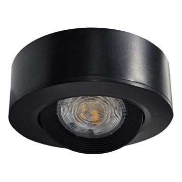 Foco LED empotrable/de superficie 2en1 LED/5W/230V 4200K d. 9,3 cm negro