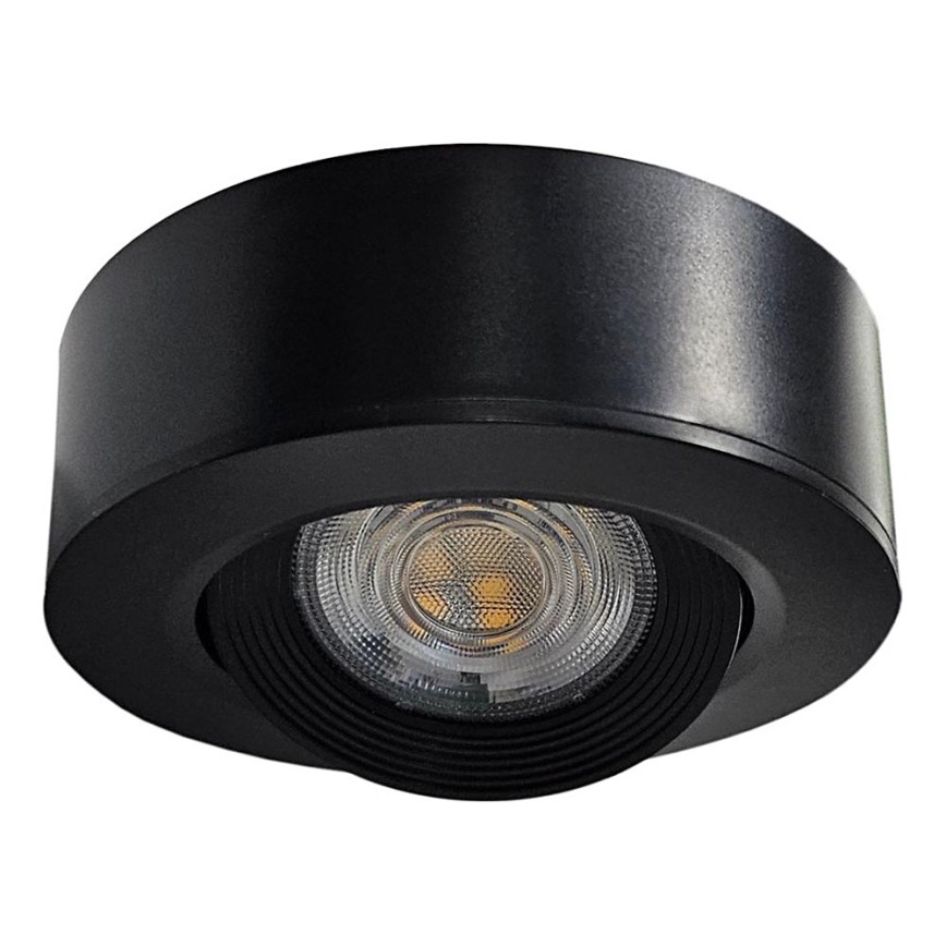 Foco LED empotrable/de superficie 2en1 LED/5W/230V 4200K d. 9,3 cm negro