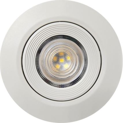 Foco LED empotrable/de superficie 2 en 1 LED/5W/230V 4200K d. 9,3 cm blanco