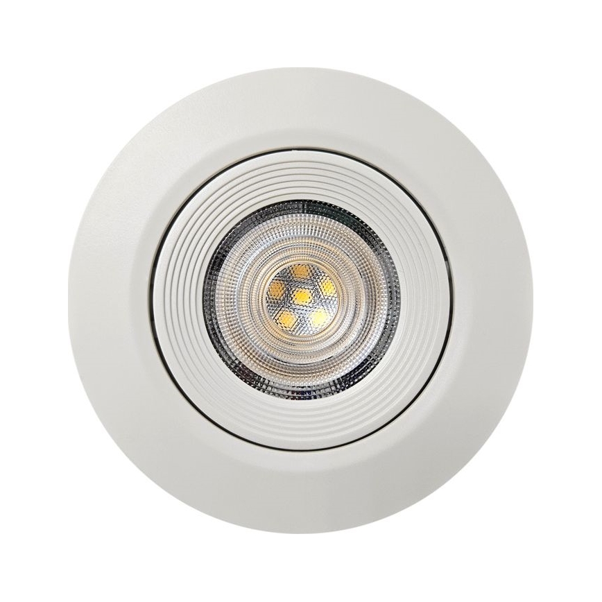 Foco LED empotrable/de superficie 2 en 1 LED/5W/230V 4200K d. 9,3 cm blanco