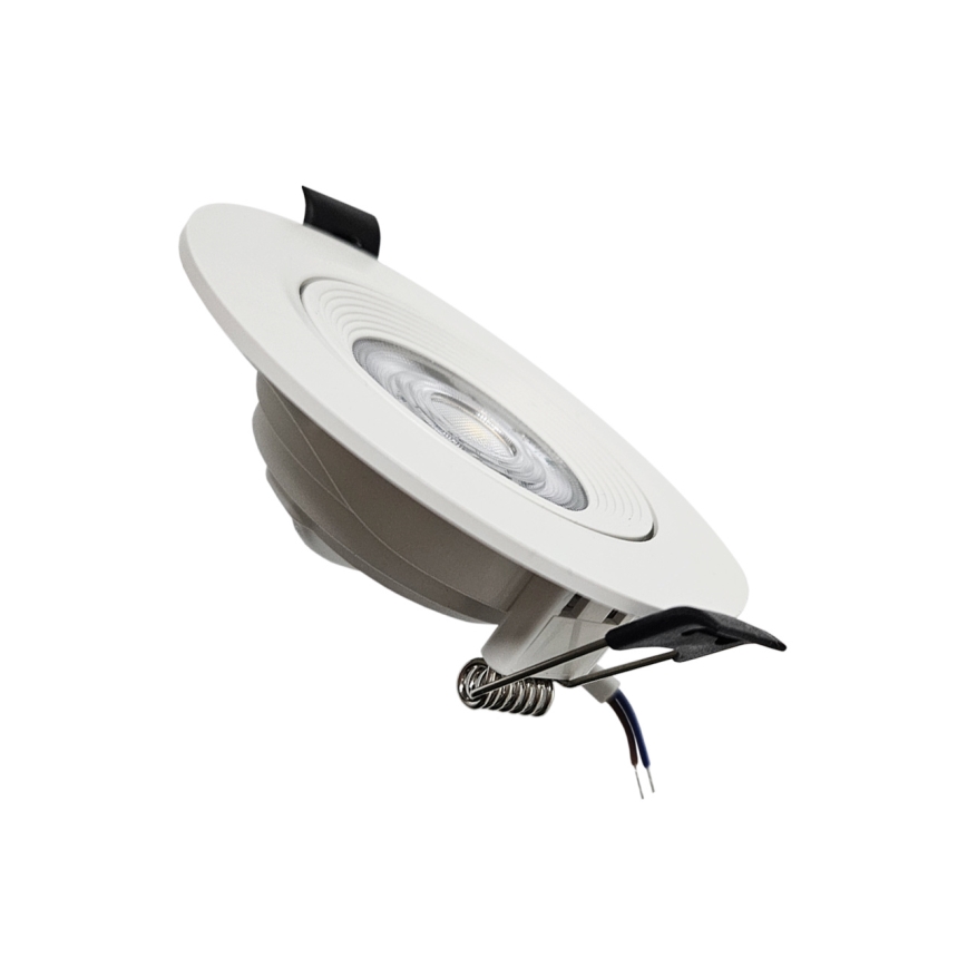 Foco LED empotrable/de superficie 2 en 1 LED/5W/230V 4200K d. 9,3 cm blanco