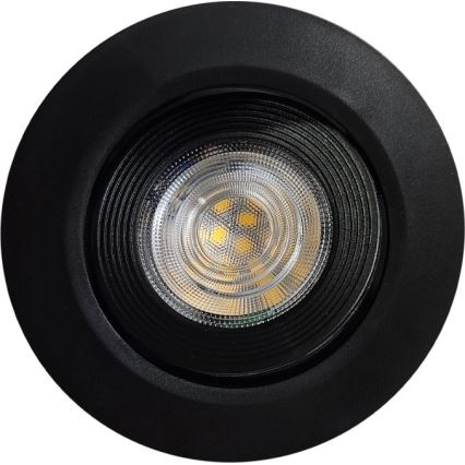 Foco LED empotrable/de superficie 2en1 LED/5W/230V 4200K d. 9,3 cm negro