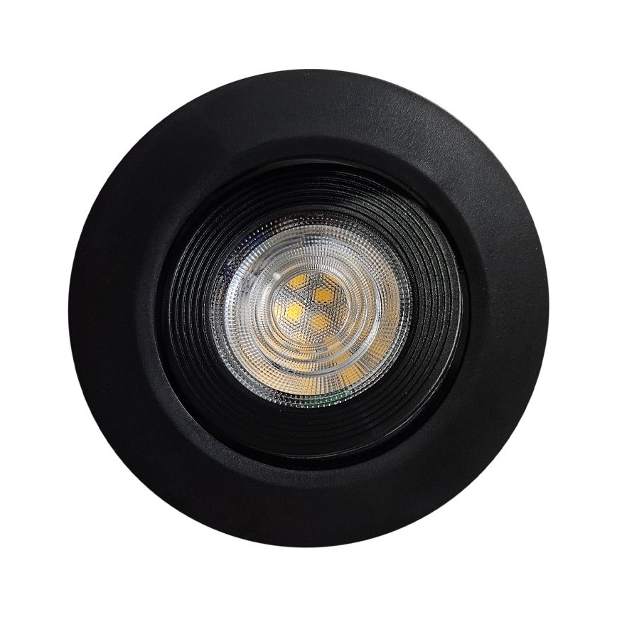 Foco LED empotrable/de superficie 2en1 LED/5W/230V 4200K d. 9,3 cm negro