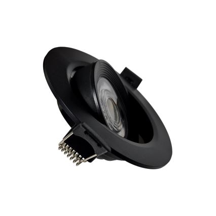 Foco LED empotrable/de superficie 2en1 LED/5W/230V 4200K d. 9,3 cm negro