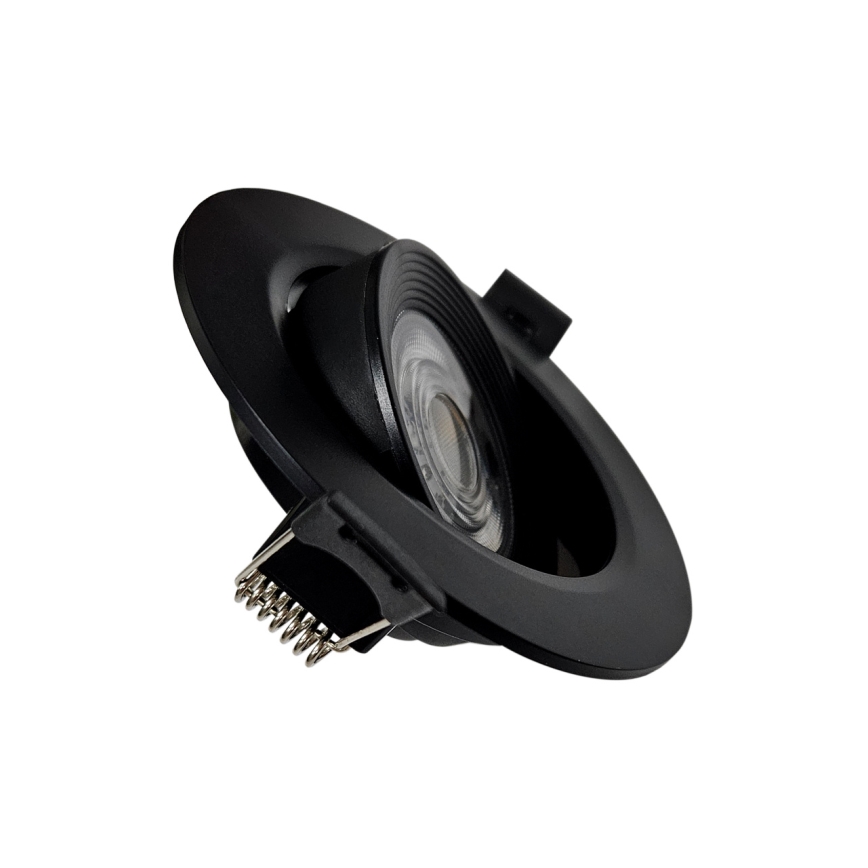 Foco LED empotrable/de superficie 2en1 LED/5W/230V 4200K d. 9,3 cm negro
