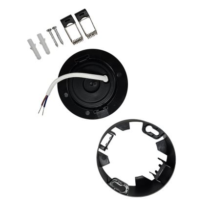 Foco LED empotrable/de superficie 2en1 LED/5W/230V 4200K d. 9,3 cm negro