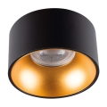 Foco LED empotrable MINI RITI 1xGU10/25W/230V negro/dorado