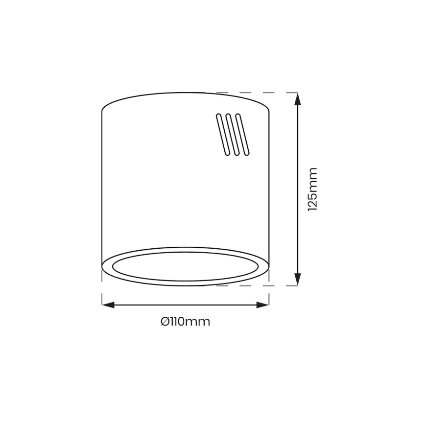 Foco LED GEORGE 1xE27/6W/230V diá. 11 cm blanco