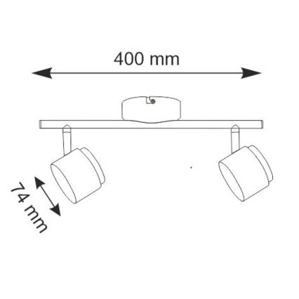 Foco LED KUBIK 2xLED/4,2W/230V blanco