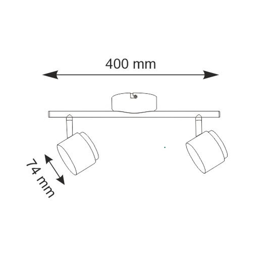 Foco LED KUBIK 2xLED/4,2W/230V negro