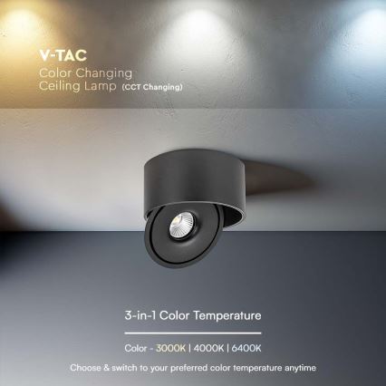 Foco LED flexible LED/28W/230V 3000/4000/6400K CRI 90 negro