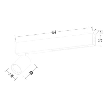 Foco LED MAGNET LED/5W/230V + 1xGU10/60W 3000/4000K negro