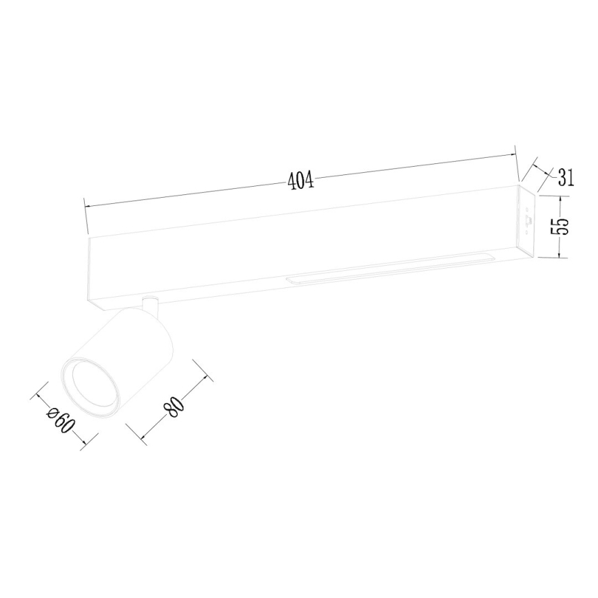 Foco LED MAGNET LED/5W/230V + 1xGU10/60W 3000/4000K negro