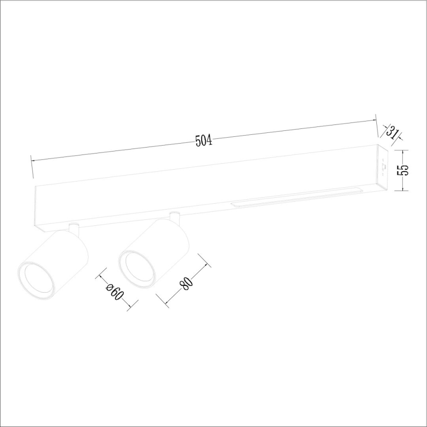 Foco LED MAGNET LED/5W/230V + 2xGU10/60W 3000/4000K blanco