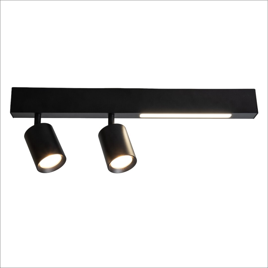 Foco LED MAGNET LED/5W/230V + 2xGU10/60W 3000/4000K negro
