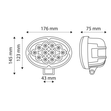 Foco LED para coche CREE LED/36W/10-30V IP67 6000K