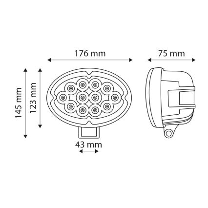 Foco LED para coche CREE LED/36W/10-30V IP67 6000K