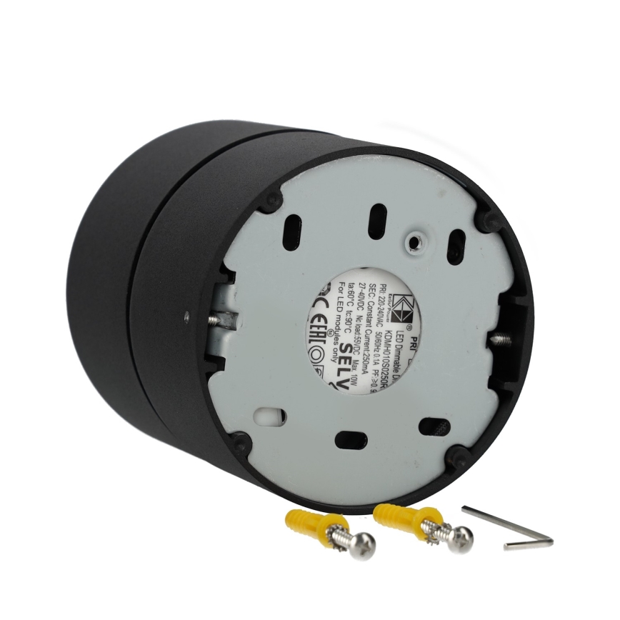 Foco LED regulable LAHTI LED/13,5W/230V 3000K CRI 90 negro