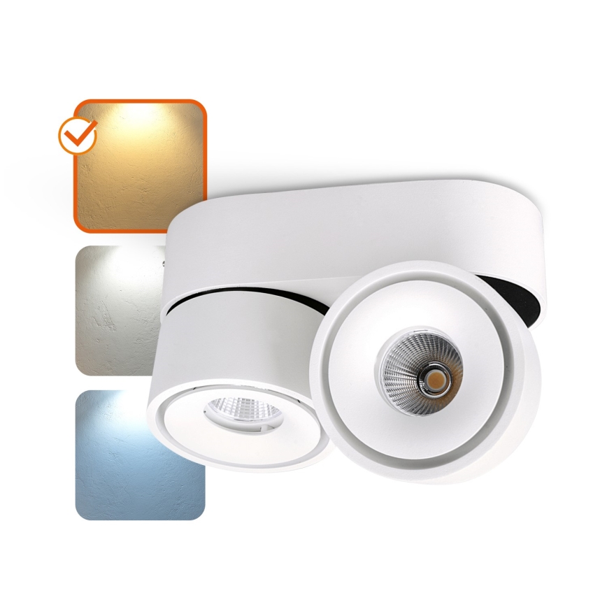 Foco LED regulable LAHTI MINI 2xLED/9W/230V 3000K CRI 90 blanco