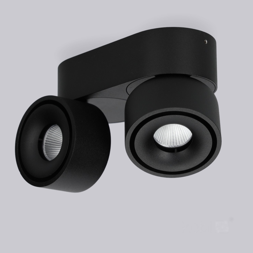 Foco LED regulable LAHTI MINI 2xLED/9W/230V 3000K CRI 90 negro