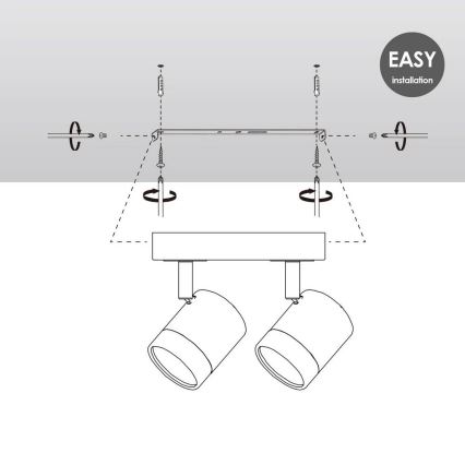 Foco LED regulable MANU 2xGU10/5,8W/230V blanco