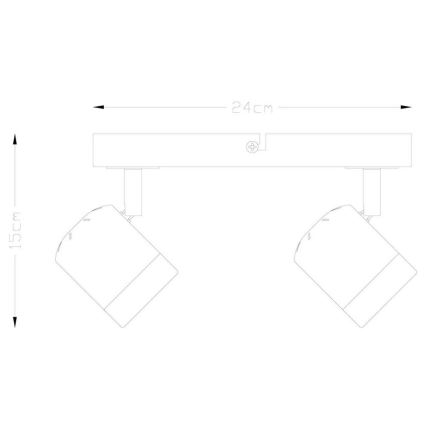 Foco LED regulable MANU 2xGU10/5,8W/230V blanco