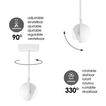 Foco LED regulable NOP 1xGU10/5,8W/230V blanco