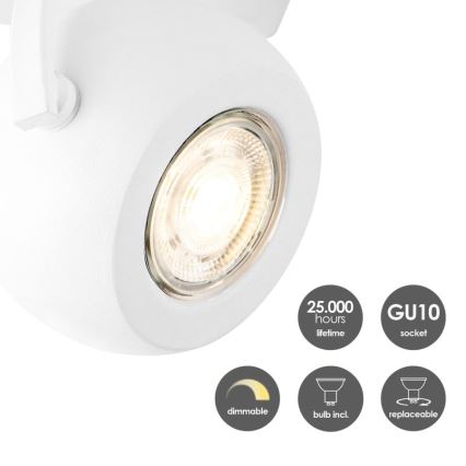 Foco LED regulable NOP 1xGU10/5,8W/230V blanco