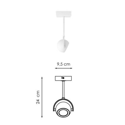 Foco LED regulable NOP 1xGU10/5,8W/230V blanco