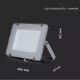 Foco LED SAMSUNG CHIP LED/150W/230V 3000K IP65 gris