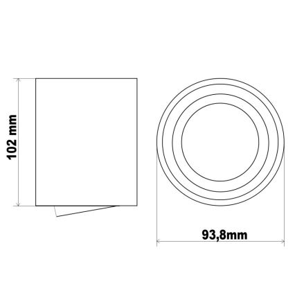 Foco LED TUBA 1xGU10/5W/230V 2700K blanco