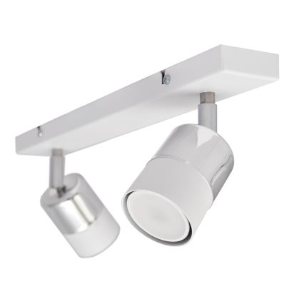 Foco LED TUBSSON 2xGU10/4,8W/230V blanco/cromo brillante