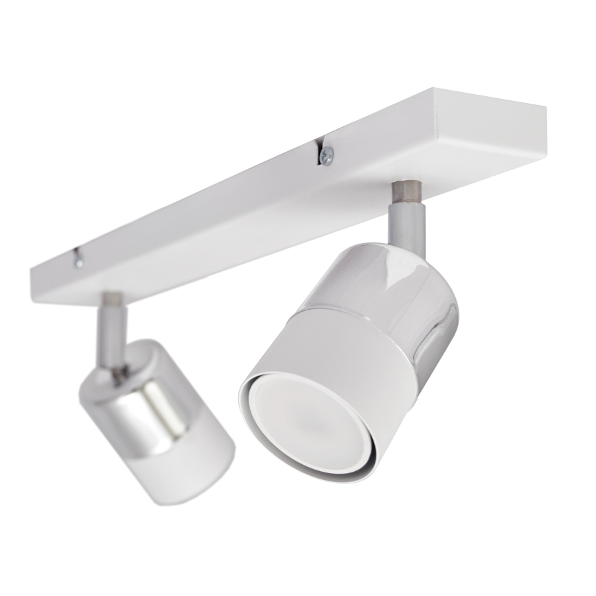 Foco LED TUBSSON 2xGU10/4,8W/230V blanco/cromo brillante