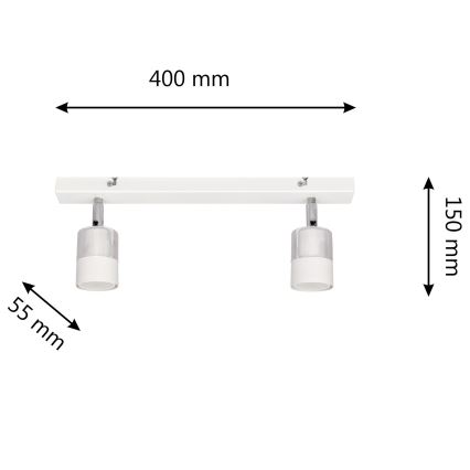 Foco LED TUBSSON 2xGU10/4,8W/230V blanco/cromo brillante