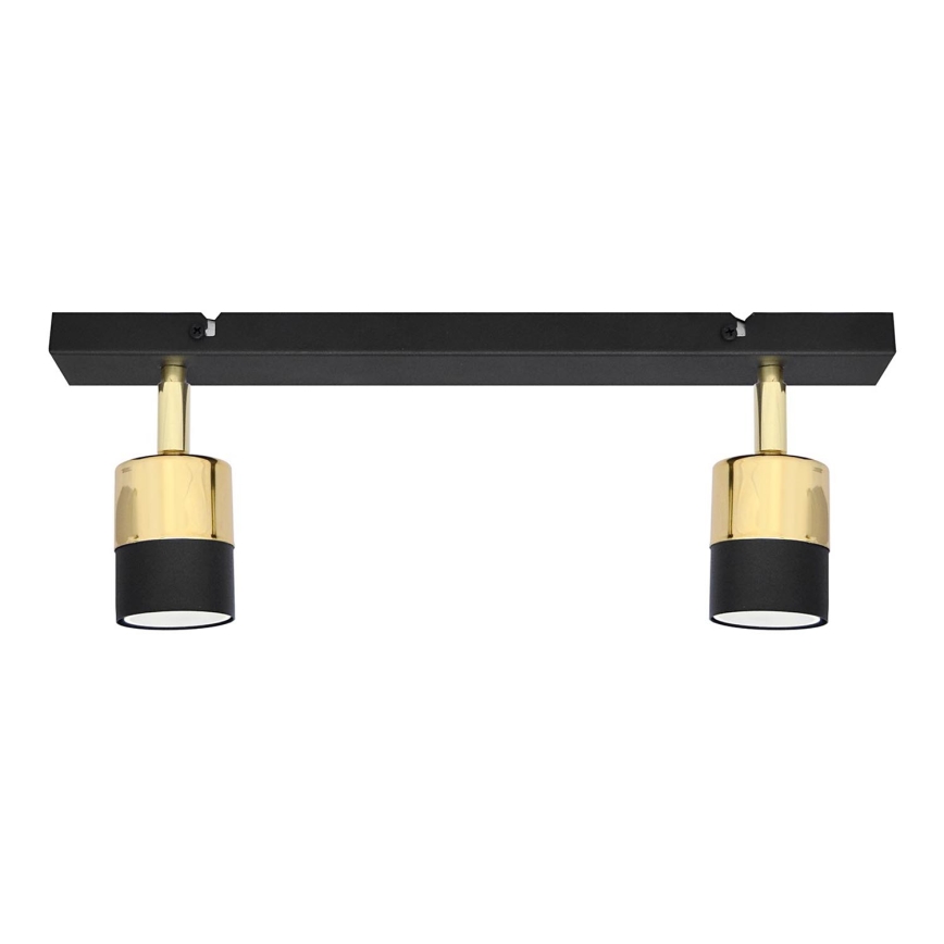 Foco LED TUBSSON 2xGU10/4,8W/230V negro/dorado