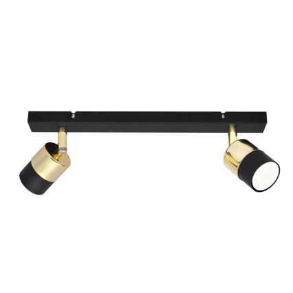 Foco LED TUBSSON 2xGU10/4,8W/230V negro/dorado