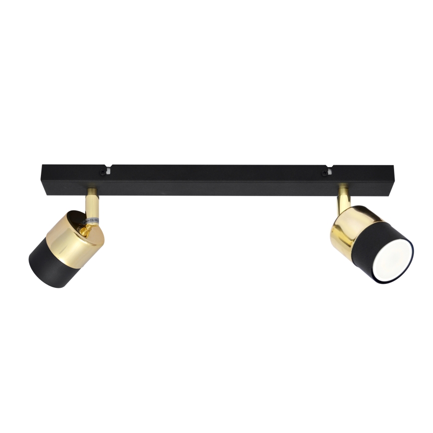 Foco LED TUBSSON 2xGU10/4,8W/230V negro/dorado