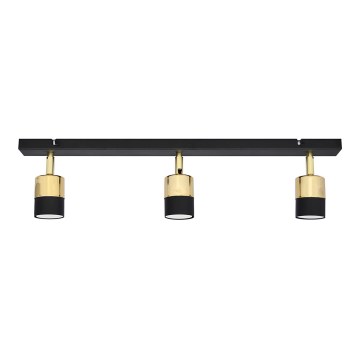 Foco LED TUBSSON 3xGU10/4,8W/230V negro/dorado