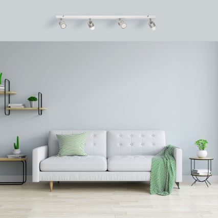 Foco LED TUBSSON 4xGU10/4,8W/230V blanco/cromo brillante