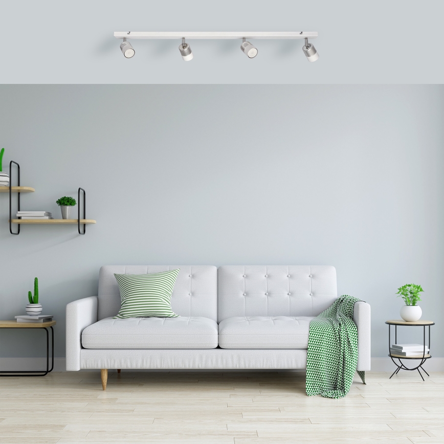 Foco LED TUBSSON 4xGU10/4,8W/230V blanco/cromo brillante