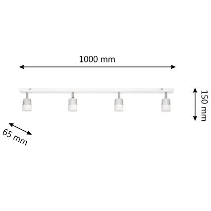 Foco LED TUBSSON 4xGU10/4,8W/230V blanco/cromo brillante